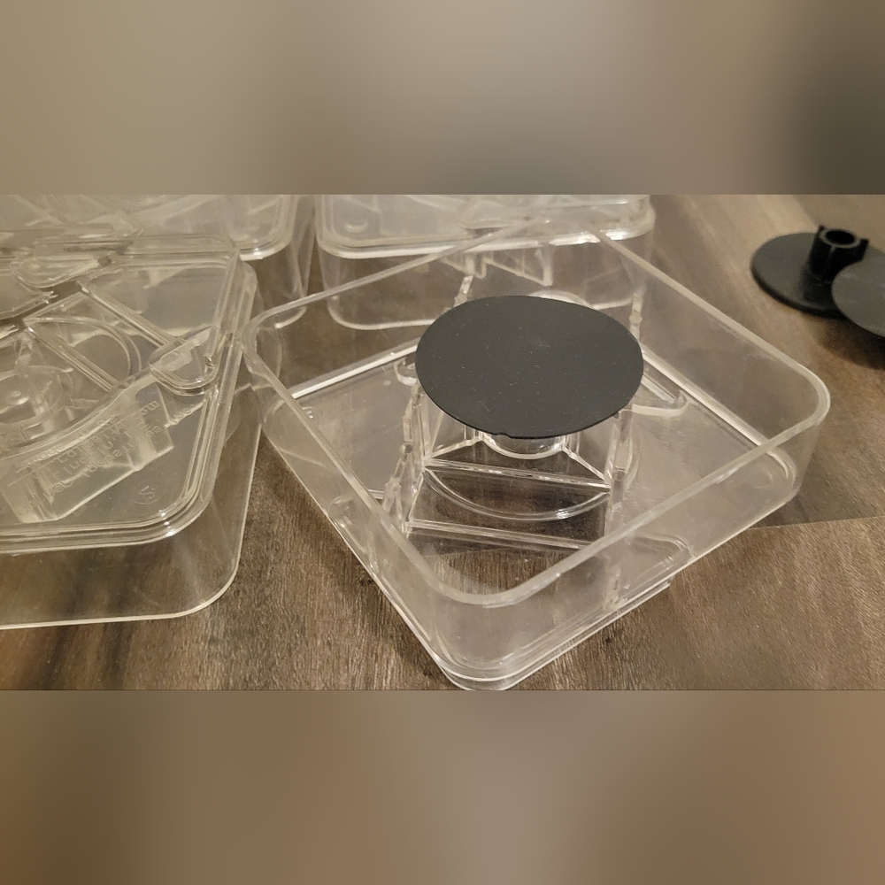 Set of Four (4) Slipstick 1" Furniture Square Risers with Black Plastic Grips